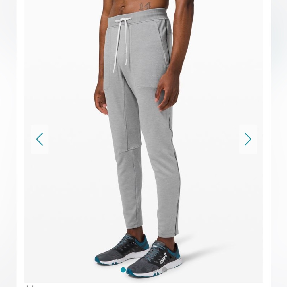 Lululemon Textured Tech Pant 29”- White Opal/ Rhino Grey